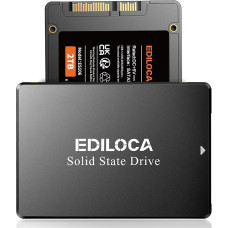 2 TB SSD, vidinis SSD kietasis diskas, 2,5 colio SATA III, iki 550 MB/s, 3D NAND TLC, suderinamas su nešiojamaisiais ir staliniais kompiuteriais (ES106 Black)