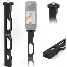HSU Extension Arm for Insta360 X3, Tripod Adapter for Insta360 Action Cameras, Aluminum Alloy Metal Extension Arm (Black)