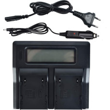 DSTE LCD 1,5 A greito įkrovimo dvigubo akumuliatoriaus įkroviklis (ES kištukas), suderinamas su BP-A30, BP-A60, BP-A90, 
