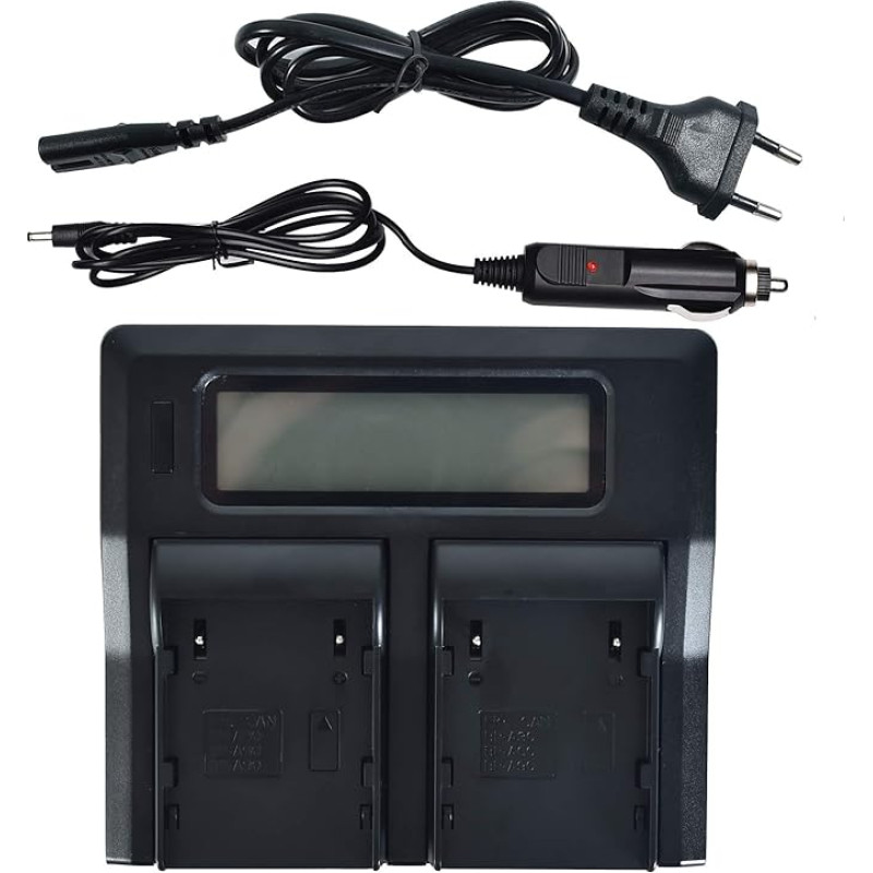DSTE LCD 1,5 A greito įkrovimo dvigubo akumuliatoriaus įkroviklis (ES kištukas), suderinamas su BP-A30, BP-A60, BP-A90, 