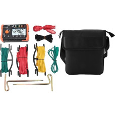 Jeffergarden Erdungswiderstandsmessgerät, LCD ekranas 2000 Counts Tester, Hochspannungsmessung, Erdungsprüfwerkzeuge für Profis