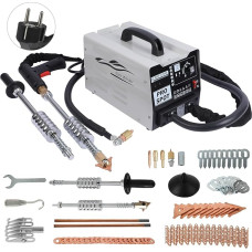 PLAYOCCAR 220V kėbulo suvirinimo aparatas 1800W dantų suvirinimo aparatas su 16 priedų ir 6 suvirinimo režimais, dantų šalinimo įrankių rinkinys, variklio dangčio ir durų remonto įrankių rinkinys