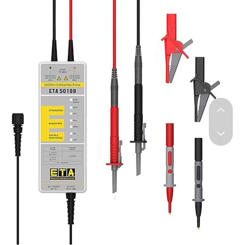 ETA oscilografo diferencinis zondas 50/100/200MHz Oscilografo aukštos įtampos diferencinis zondas HV izoliacijos zondas (ETA5010B 100MHz 1500V)