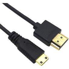 Duttek Mini HDMI to HDMI Cable, HDMI to Mini HDMI Cable, Ultra Thin, HDMI Male to Mini HDMI Male Supports 4K Ultra HD, 1080p, 3D, for Projector, Camcorder (HDMI 2.0), 1 Metre