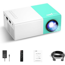 Mini Projector, Portable Projector, Outdoor Film Projector, LED Pico Projector for Home Cinema Film Projector with Type-C HDMI USB and Remote Control