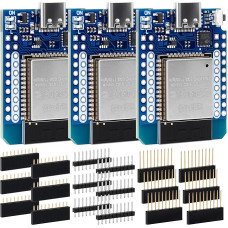 3 Pack ESP32 Mini Development Board with Type-C Connector NodeMCU WiFi Blue Tooth Module with CH9102F Chip, Compatible with AR Duino IDE IoT