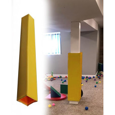 Schaumstoff-Stangenabdeckung für Basketballkörbe für drinnen und draußen, Schutz für Fußballpfosten in der Garage, gelbes Säulenpolster, 15 x 15 cm - Ultimatives Crashpad für mehr Sicherheit
