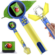 Digital Microscope with Bug Catcher for Children, 500X Digital Microscope for Kids with 2.0