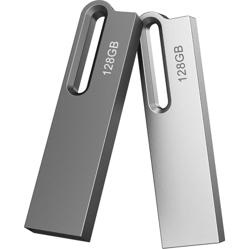USB atmintinė 128GB 3.0 Pakuotė iš 2 neperšlampamų atminties lazdelių Didelės spartos atmintinė 128GB 