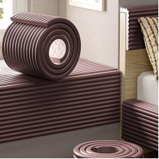 Selbstklebende Schaumstoff-Wandpolster zum Aufkleben für Schlaf- und Wohnzimmer (Braun, 20 cm x 2 m, 4 Stück)