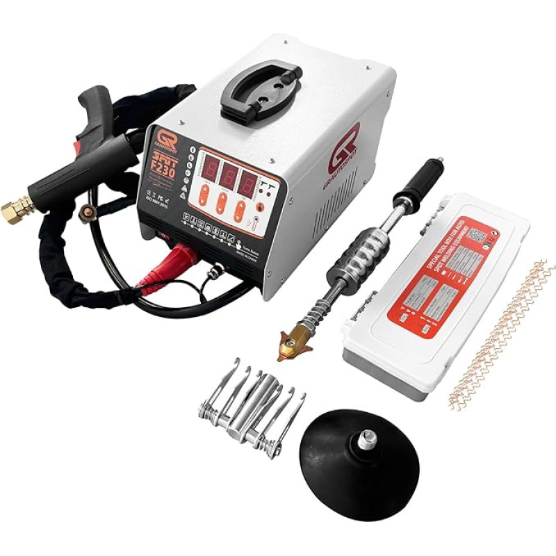 F230 220V 220V taškinio suvirinimo aparatas 3KW 3500A Dent Spotter varžtų suvirinimo aparatas Dent 7 in 1 suvirinimo aparatas su perkaitimo apsaugos sistema Body Spotter 1,2 mm suvirinimo storis plienui Geležis