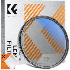 K&F CONCEPT filtras 67 mm žiedinis poliarizacinis filtras CPL, skirtas atspindžiams ir atspindžiams mažinti, su 18 sluoksnių nano danga (Nano-Klear)