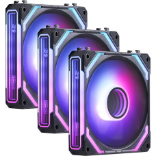 Redragon GCF012 Standard 120mm PC Case Fan Daisy Chain Connector 5V 3 Pin ARGB Lighting 4 Pin PWM Case Fan for Radiator/Computer Case Cooling 120x120x25mm 3 Pack