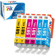 Starink CLI 581 XXL suderinama su Canon 581 XXL Cli581 581xxl spausdintuvo kasetėmis, skirtomis Canon Pixma TR8550 TR7550 TS6150 TS6151 TS6250 TR 7550 TR 8550 TS 6150 TS9550 TS9551C 2 Cyan 2 2 2 Magenta 2