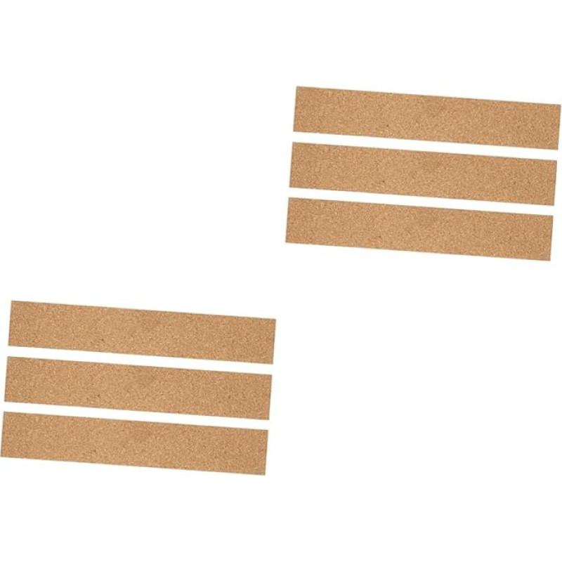 COHEALI 6 Stk Selbstklebende Korkstreifen Korkplattenstreifen Fotowand Korkstreifen Bulletin-streifen Pinnwand Korkstreifen Klebestreifen Aus Kork Werbetafelstreifen Aus Kork Brown