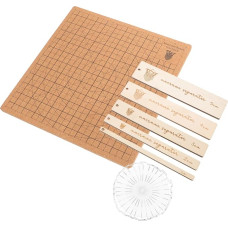 Cabilock Macrame Board Cork Board Pins and Measuring Aids for Macrame DIY Knotwork Suitable Durable Versatile Craft Board for Jewellery and Textile Projects