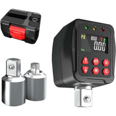 1/2 Zoll digitaler Drehmomentadapter mit voreingestellten Drehmomentwerten und Datenspeicher, vier Messeinheiten, Summer und LED-Anzeigen, Drehmomentbereich 6-200 Nm 4-135 Nm 10,2-340 Nm (135 N)