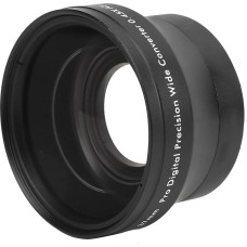 Camera Wide Angle Lens 0.45X Alloy Optical Glass Wide Angle Black Extra Lens for 37mm Camera Lens