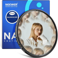 NEEWER 67 mm Kaleidoskopo prizmės objektyvo filtras, fotografijos prizmės kristalinio stiklo efekto filtras su lūžio efektu ir kintamu fotografinių motyvų skaičiumi