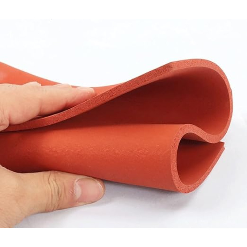 Rote Silikon-Schaum-Schaum. 5 mm Silikonschaumplatte for Prägen und Versiegeln, schwer entflammbar, verschiedene Größen(180x250mm)