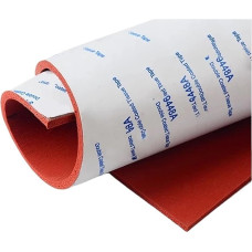 JIATUO lipnus silikono gumos putų lakštas, raudonas minkštas kempininis kilimėlis, atsparus aukštai temperatūrai, 1 mm - 5 mm storio (300 x 300 x 5 mm), 1 vnt.