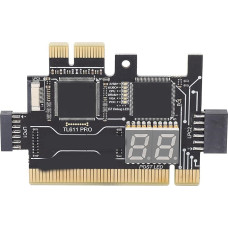 Bendra Pagrindinė plokštė, pagrindinė plokštė, defektų šalinimo kortelė TL611 Pro Einfach zu Bedienender Motherboard-Analysator für Computersysteme Zur Fehlerbehebung für Mini PCI E Schwarz