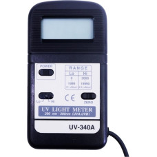 UV spindulių matuoklis, 0-1999uW/cm², 2000-19990uW/cm², 290-390 nm (UVA, UVB), UV šviesos matuoklis UV-340A, praktiškas ir patvarus