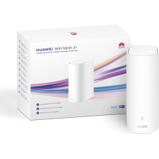 HUAWEI WiFi Mesh 3+ Router, Dual-Band Wi-Fi 6 AX3000, Whole House WiFi Coverage, Seamless Roaming, Multi-Device Connection, Wall Penetration, No DSL Function, HomeSec, White