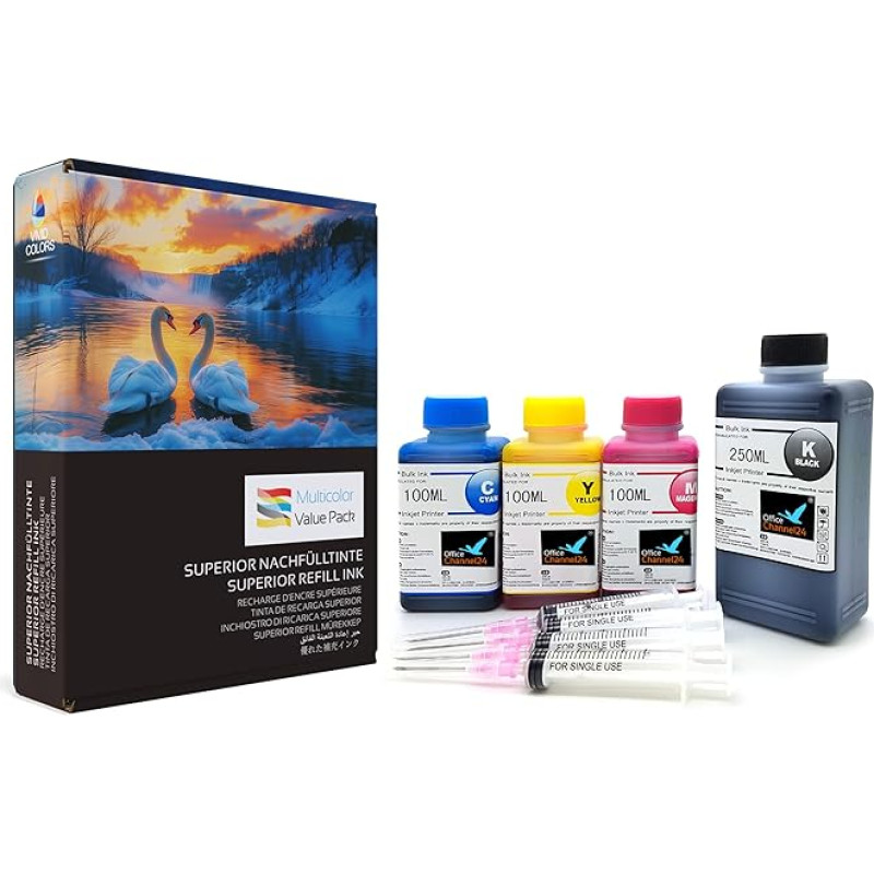 550 ml pildomasis spausdintuvo rašalas, suderinamas su HP301 HP301XL Deskjet 1010 1510 HP Officejet 4636 2622 4630 4632 5530 e-All-in-One Officejet 2620