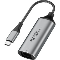 CableCreation USB C to 5Gbps Ethernet Adapter, 5Gbps Multi-Gig LAN Speeds, Backward Compatible with 1GbE/2.5GbE, Bus-Powered, Durable, Plug and Play for USB-C Devices