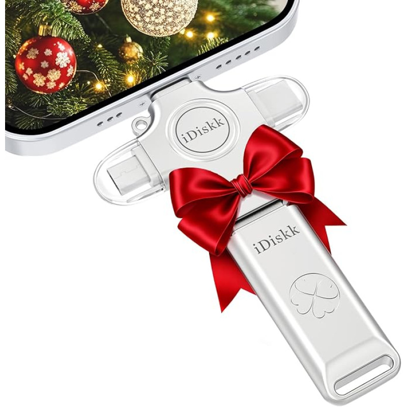 iDiskk 4 in 1 USB atmintinė 256 GB Automatinis atsarginių kopijų kūrimas ir nuotraukų bei vaizdo įrašų perkėlimas 