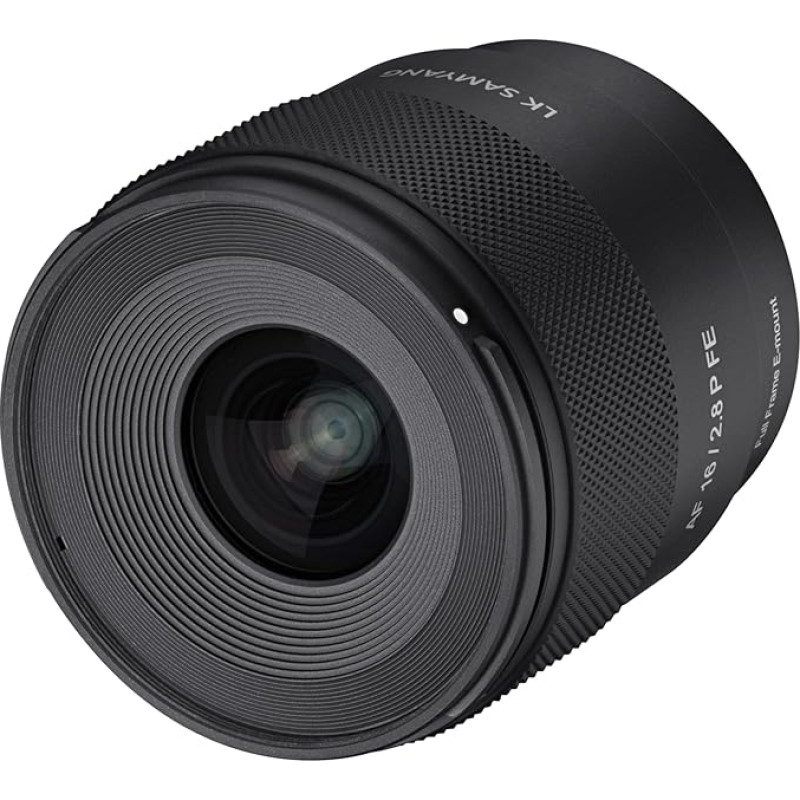 Samyang - AF 16mm F2.8 P Sony FE - Prima serija - Kompaktiškas ir lengvas itin plataus kampo objektyvas, puikiai tinkantis vlogams ir kraštovaizdžio fotografavimui