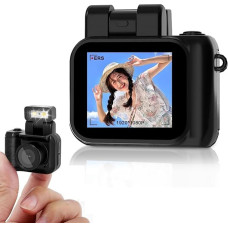 Mikro skaitmeninis fotoaparatas 1080P HD 2MP kompaktiškas retro fotoaparatas su 1,44