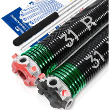 Garažo vartų sukimo spyruoklių rinkinys su neslystančiomis apvyniojimo juostomis ir pirštinėmis, didelio tikslumo elektroforezė, be alyvos, juoda danga, skirta pakeisti, ne mažiau kaip 16 000 ciklų (1/4