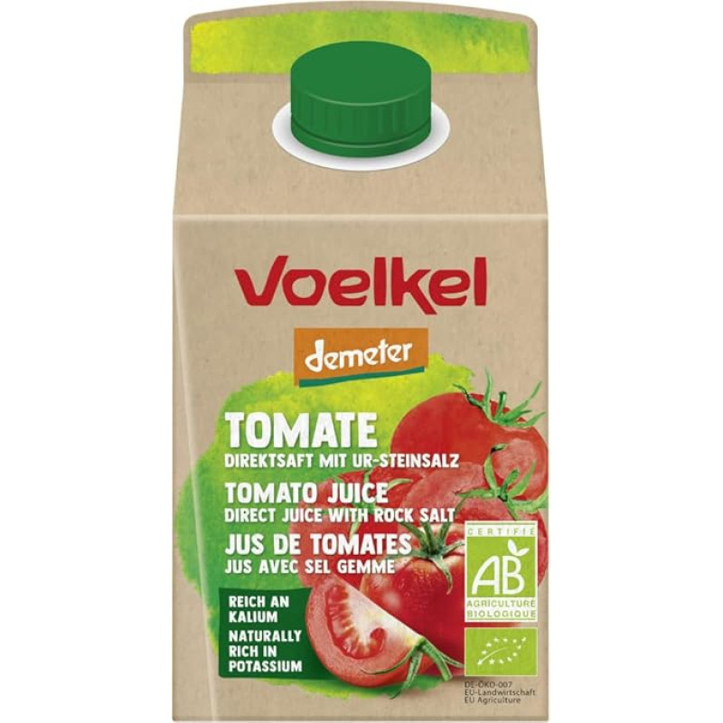 Tiesioginės pomidorų sultys su originalia akmens druska 2 x 0,50 l