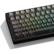 PBT 136 klavišų permatomi, dvigubo šratinio profilio vyšniniai blizgantys klavišų dangteliai, individualūs klavišų dangteliai su atspalviais ANSI JAV mechaninėms klaviatūroms - pilki