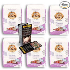 DELICRET Caputo Nuvola 6 x 1 kg + Original Pizza Recipe and Tips, Rising Times up to 2–48 Hours, Pizza Flour Type 0