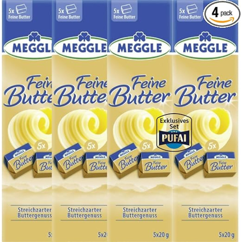 Smulkus sviestas - 5 x 20 g porcijos - 4 pakuotės - juostelės duonai ir šaltiems patiekalams