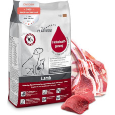 PLATINUM - Suaugusių šunų ėrienos ėdalas, pagamintas iš mėsos sulčių - 5 kg sausas maistingųjų medžiagų turtingas sausas ėdalas kaip BARF - ypač skanus sausas ėdalas mažiems ir dideliems šunims - išbandytas Vokietijoje