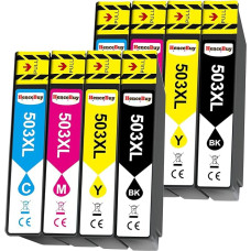 503XL daugiapakopės kasetės, suderinamos su Epson 503 XL spausdintuvo kasetėmis Expression Home XP-5200 XP-5205 XP-5200 Workforce WF-2960DWF WF-2965DWF WF-2960 WF-2965 Juoda žydra, geltona, purpurinė