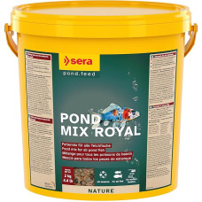 sera pond mix royal, tvenkinio dribsnių, tvenkinio lazdelių ir gammarus tvenkinio maisto ir (arba) auksinių žuvelių maisto mišinys, skirtas geresniam pašaro panaudojimui, mažesnei vandens apkrovai ir todėl mažesniam dumblių kiekiui.
