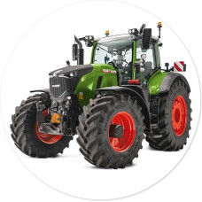 Fendt Tractor Cake Topper Made of Edible Paper as Cake and Cake Decoration Diameter 20 cm Decoration for Children's Birthday Parties and Children's Party Tractor Farm Children Birthday Party