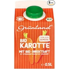Grünland ekologiškos morkų sultys, 0,5 litro (8 vnt.)