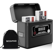 Soonpho BT-EL15 mobiliosios baterijos įkrovimo dėklas EN-EL15C fotoaparato baterijos įkrovimo dėklas, skirtas Nikon D500 D600 D610 D750 D780 D800E D810 D810 D810A D850 D7000 Z8 D7100 D7200 D7200 D7200 D77 500 Z5 Z6 Z6 Z7 Z6II Z7II