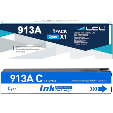 LCL Remanufactured 913A Cyan Ink Cartridge Compatible with HP 913A F6T77AE for Hp PageWide 352dw MFP 377dw Pro 452dn 452dw 452dwt 477dn 477dw 477dwt 552dw 577dw 577z Managed MFP P552dw 7750d75w (1