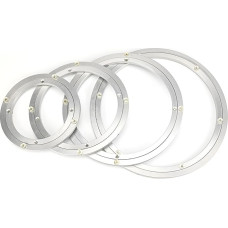 Tinginio Susan Turntable guolis, aliuminio lydinio Lazy Susan aparatūros rutulinis guolis apvalus besisukantis Turntable bazė Virtuvės prieskonių stovas Cake Dressing stalo apdaila (dydis : 18 colių)