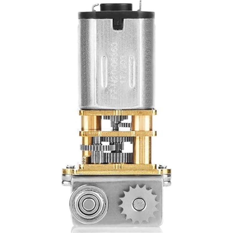 DC12V perdavimo variklis Patikimas nuolatinės srovės variklis N20 Dešiniojo kampo metalinė pavara 11 aps/min mikro pavarų variklis 3D spausdinimo rašikliui
