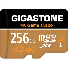 GIGASTONE 256GB Micro SD kortelė, 4K Game Turbo, iki 100/60MB/s, MicroSDXC atminties kortelė, skirta 