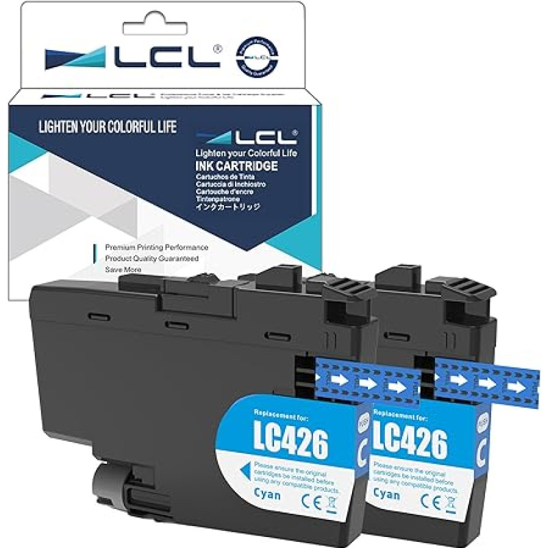 LCL suderinama rašalo kasetė LC-426 LC-426 LC-426C LC426C (2Cyan) Suderinama su Brother MFC-J4335DW MFC-J4340DW MFC-J4535DW MFC-J4535DW MFC-J4540DW MFC-J4540DW MFC-J4540DWXL