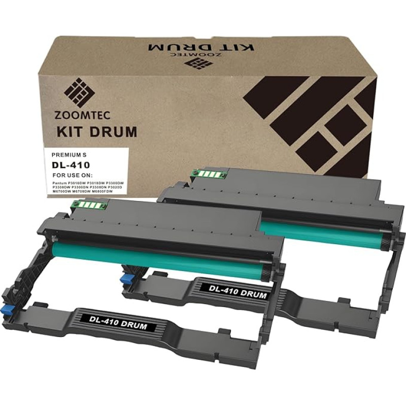 2X DL-410 DL410 DL 410 būgnų rinkinys, suderinamas su spausdintuvu P3010DW P3300DW P3300DW P3300DN P3020D M6700DW M6808FDW M7108DW M7200FDW M7208FDW M7300FDW M73300FDW M73300FDW M73300 0FDW 00FDW 3300FDW